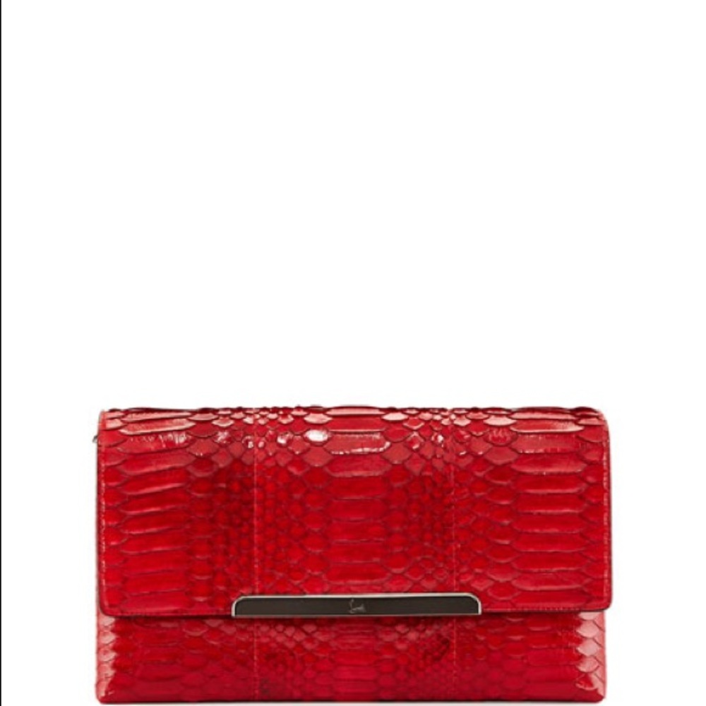 Christian Louboutin
Rougissime Python Clutch Bag